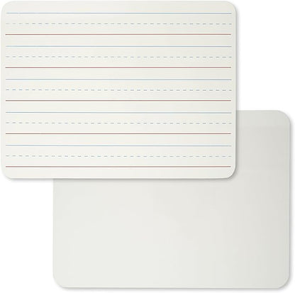 Charles Leonard Dry Erase Board, Two Sided, Lined/Plain, 9" x 12" (35120)