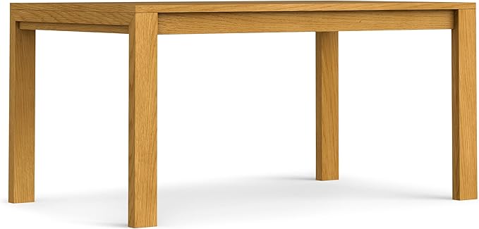 SIMPLIHOME Wilson Dining Table, Solid Wood Oak Veneer, 60 x 36 inches, Transitional-Style Rectangular Kitchen Table for up to 6 People