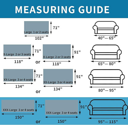 HAOMAIJIA Boho Sofa Covers Couch Covers for 3 Cushion Couch Sofa Pet Friendly Soft Thick Couch Cover for Dogs Washable Sectional Couch Covers L Shape Furniture Protector (Grey, 71"x150")