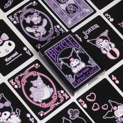Bicycle Hello Kitty Playing Cards Bundle, Sanrio Black & Pink Hello Kitty and Kuromi Collectible Deck of Cards
