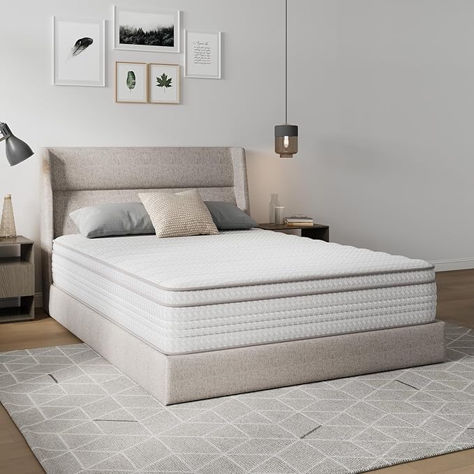 Novilla Twin Mattress, 10 Inch Twin Size Mattresses in a Box with Smarts™ Pocket Coil for Pressure Relief, Medium Firm Foam and Spring Hybrid Colchones with CertiPUR-US Certified for Kids