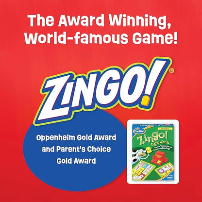 ThinkFun Zingo Sight Words Award Winning Early Reading Game for Pre-K to 2nd Grade - Toy of the Year Finalist, A Fun and Educational Game Developed by Educators for Boys and Girls