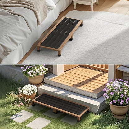 One Step Stool Platform 3.8" Height for Adults, Kids. Heavy Duty/Portable/Nonslip/Durable Construction Safe Step Stool for Bedroom/Kitchen Bed, Bathroom,Kitchen，Garden