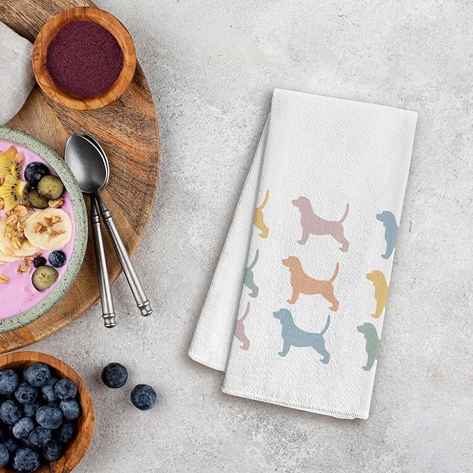 Beagle Kitchen Hand Towels - Tea Towels, Gifts for Women, Dog Decor, Mom Gifts, Decorative Bathroom Towels, 1624 Inches