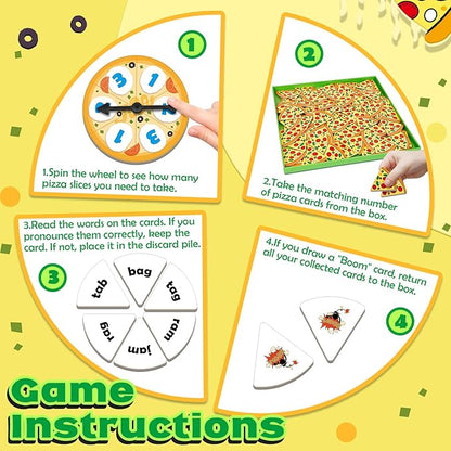 CVC Word Games Phonics Games for Kids, Learn to Read CVC Flash Cards Sight Word Reading Activities, Speech Therapy Toys Toddler Kindergarten Preschool Learning Educational Toys