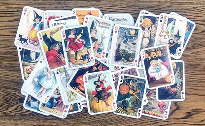 Halloween Playing Cards (Poker Deck 55 Cards All Different) Vintage Halloween Cards Reprint