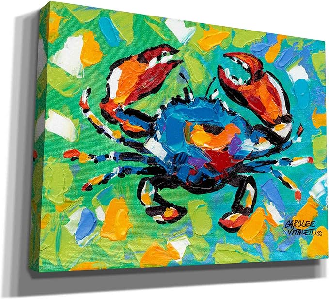 Epic Graffiti 'Seaside Crab II' by Carolee Vitaletti, Canvas Wall Art, 16"x12"