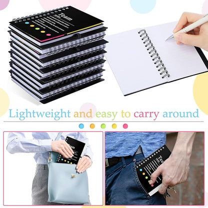24 Pcs Employee Appreciation Gifts Bulk Team Recognition Notebooks with Sticky Notes Staff Thank You Gifts for Social Worker Teacher Nurse Coworker Office Motivation Set (Black)