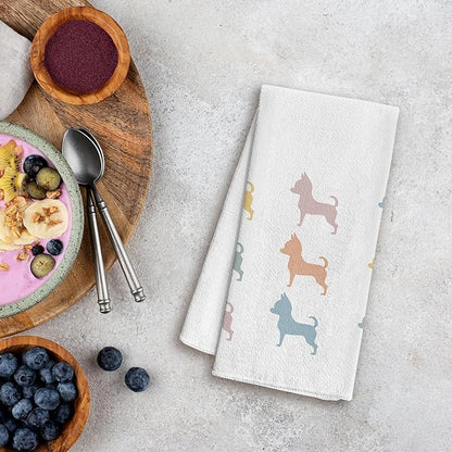Chihuahua Kitchen Hand Towels - Tea Towels, Gifts for Women, Decor, Dog Mom Decorative Bathroom Towels, 1624 Inches