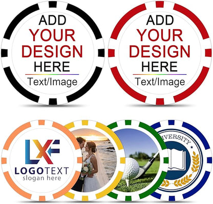 50-500Pcs Custom Clay Poker Chips (40mm, 11.5g), Personalized Poker Set Print with Your Logo and Text, for Bar Drink Tokens, Clubs, Party Games, Business Cards, etc.10 Colors