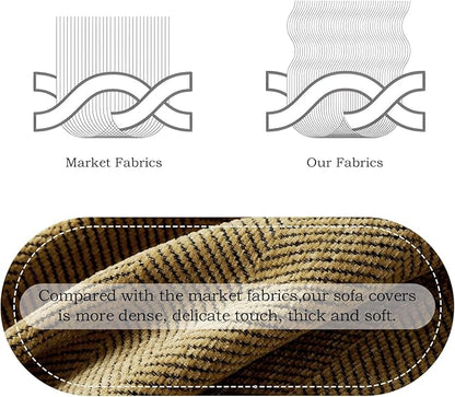 STACYPIK Yellow Sofa Cover for Dogs, Chenille Non-Slip Couch Cover for Pets, Washable Loveseat Cover for Sectional, Soft Jacquard Furniture Protector for 2 Cushion Couch, Couch Throw Blanket-91X118IN