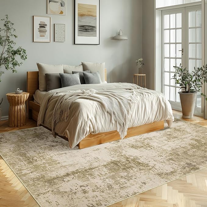 LEPEII 5x7 Area Rugs, Rugs for Living Room, Indoor Non-Slip Washable Rug for Bedroom, Dining Room, Low Pile Home Decor Neutral Area Rug