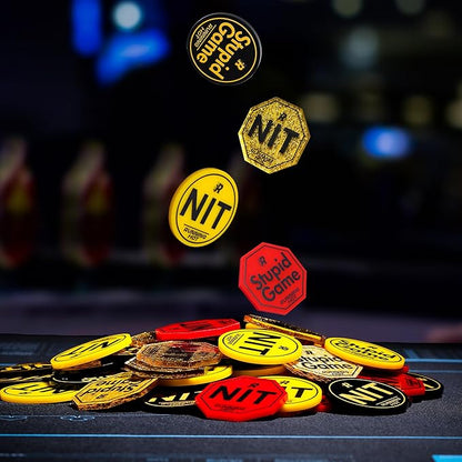 RUNNING HOT Nit Button Set for Texas Hold'em & Omaha Poker (Pack of 10) - Professional Chips for The Stand-Up Game - Enhance Your Play