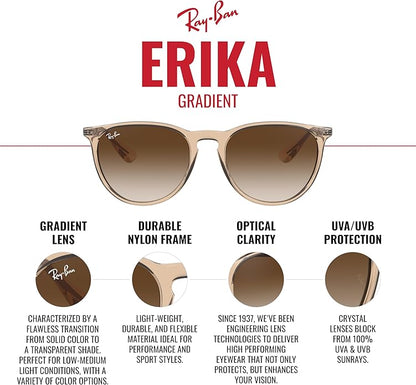 Ray-Ban womens Rb4171 Erika Round Sunglasses