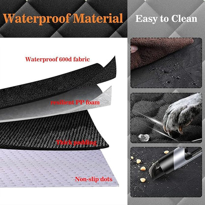 Meolsaek Dog Car Seat Cover for Back Seat, Waterproof Back Seat Pet Cover for Dogs, Non-Slip Backseat Cover for Dogs in Car (Bench)