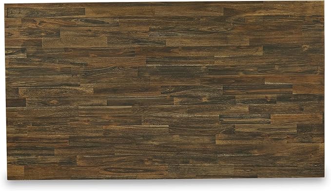 East West Furniture V677FL624-9 9 Piece Kitchen Table Set Includes a Rectangle Dining Table with V-Legs and 8 Black Linen Fabric Parsons Dining Chairs, 40x72 Inch, Multi-Color