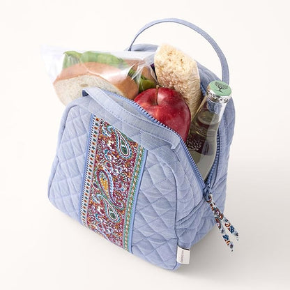Premium Cotton Lunch Bag, Flowering Paisley Goji Berry, One Size