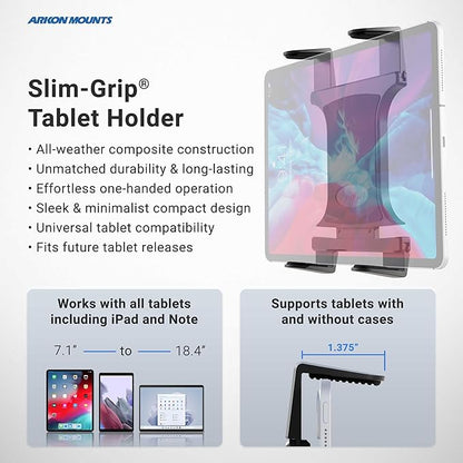 ARKON Mounts Car Seat Headrest Tablet Mount for iPad Air/4/3/2/Pro, Galaxy Note/Tab Pro (TABHM7)
