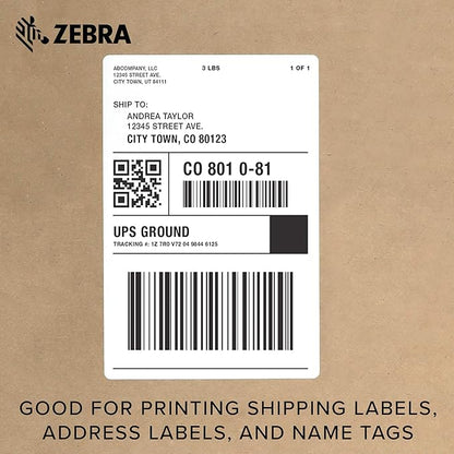 Zebra - GK420t Thermal Transfer Desktop Printer for Labels, Receipts, Barcodes, Tags, and Wrist Bands - Print Width of 4 in - USB, Serial, and Parallel Connectivity (Renewed)