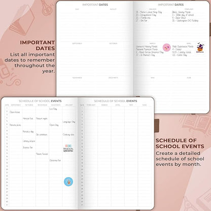 Clever Fox Teacher Planner – School Year Planner with Calendars & Lesson Plans – Teacher Plan Book for Classroom & Homeschool Organization - Undated, 7x10″, Hardcover (Dark Terracotta)