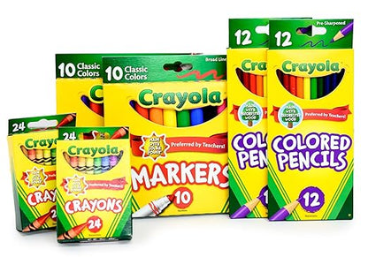 School Supply Boxes | Mega Bundle (1 Box) | Back to School Essentials Kit for Students & Teachers | Includes All of Your Back-to-School Needs for All Classes