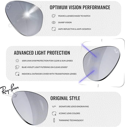 Ray-Ban RB3025 AVIATOR GRADIENT Pilot Shaped Sunglasses for Men & Women with Official RAYBAN Eyewear Kit