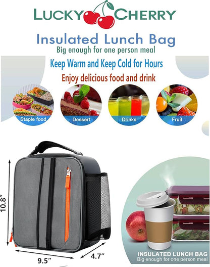 Lunch Box Insulated Lunch bag for Men Teen Kids Boys Adult Portable Stylish Small Lunchbox Special Design for Working Office school Picnic