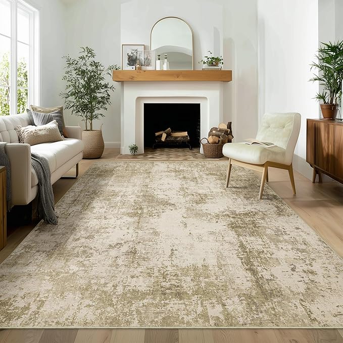 LEPEII 5x7 Area Rugs, Rugs for Living Room, Indoor Non-Slip Washable Rug for Bedroom, Dining Room, Low Pile Home Decor Neutral Area Rug