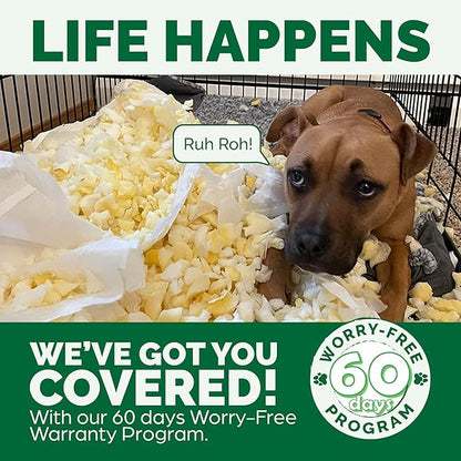 Furhaven Replacement Dog Bed Cover Two-Tone Faux Fur & Suede L Shaped Chaise, Machine Washable - Marine Blue, Jumbo (X-Large)