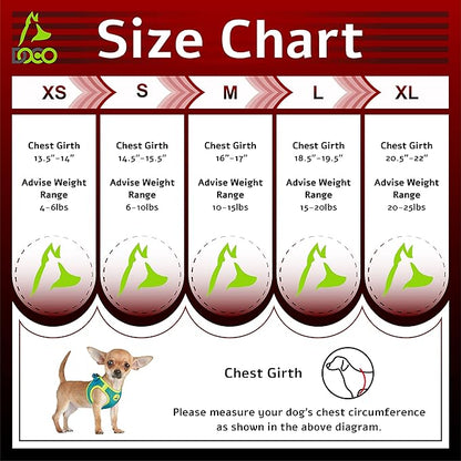 DOCO Dog Harness (Chest 13.5"-14", Weight 4–6 lbs) Athletica Adjustable Heavy Duty No Choke Puppy Vest for Small Dogs Lightweight Air Mesh, Reflective, Puppy Essentials – Orange, X-Small