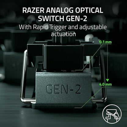 Razer Huntsman V3 Pro Mini 60% Esports Gaming Keyboard: Analog Optical Switches - Razer Snap Tap - Rapid Trigger - Adjustable Actuation - Dual-Purpose Mod Keys - Doubleshot PBT Keycaps - Black