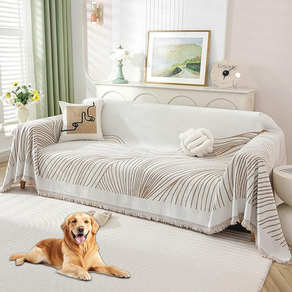 Non Slip Sofa Covers Couch Covers for 2 Cushion Couch Sofa Pet Friendly Washable Couch Covers for Sofa, Soft Thick Sectional Couch Covers L Shape Furniture Protector for Kids, Dogs 71" X102"