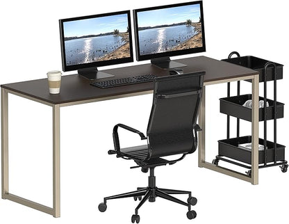 SHW Mission 55-Inch Home Office Computer Desk, Espresso