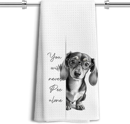 Dachshund Gifts Kitchen Towels ，Dachshund Gifts for Women Men Decor Accessories Hand Towels for Bathroom，Funny Dog Bathroom Hand Towels，16x24 Inch