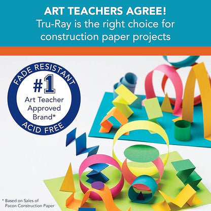 Tru-Ray® Construction Paper, 50% Recycled, 12" x 18", Dark Brown, Pack of 50