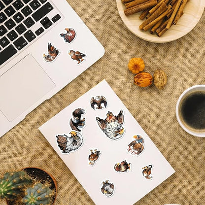 Bald Eagle Vinyl Stickers Pack 50pcs for Laptop Water Bottle Phone Case Scrapbook Luggage DIY Crafts and Gifts Motorcycle Bike Kids Teens Adults Car Hat Bumper Bedroom