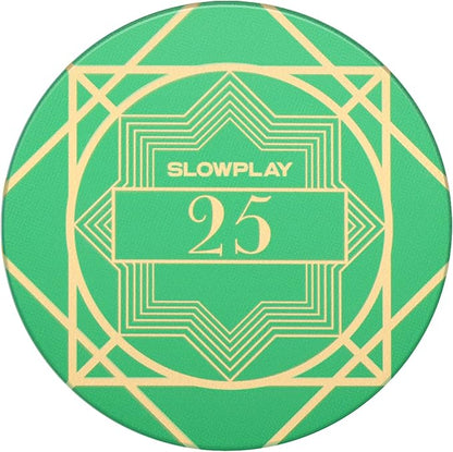 SLOWPLAY Nash Ceramic Poker Chips in Bulk, Casino Grade Ceramic 12-Gram Poker Chip for Texas Hold'em, 43mm Professional Chips Pack of 50 with Denomination of 25