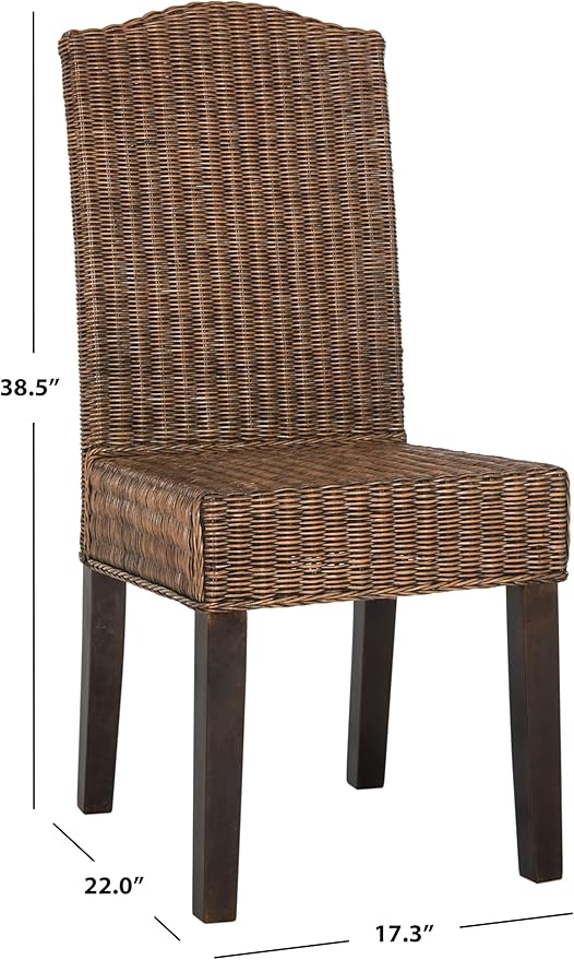 SAFAVIEH Home Collection Odette Grey Wicker Dining Chair