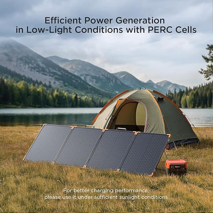200 watt Portable Solar Panel with 20A PWM Controller,RV Essentials,12V Solar Battery Charger for Power Station,23.5% High Efficiency IP68 Waterproof 4 Kickstands for Camping RV Hurricane