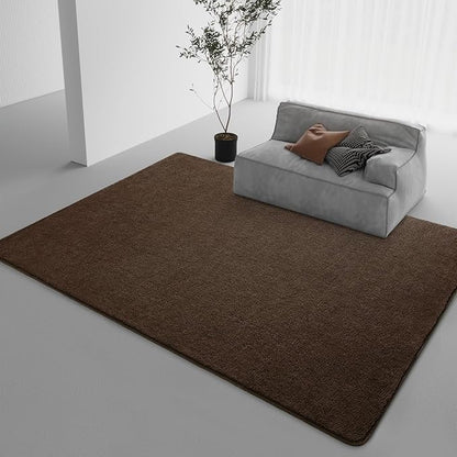 DweIke 5x7 Dark Brown Area Rugs for Bedroom, Super Soft Living Room Rug, Thickened Memory-Foam Throw Carpet, Non-Slip and Washable Carpets for Kids Boys Girls Room Dorm Nursery Home Decor