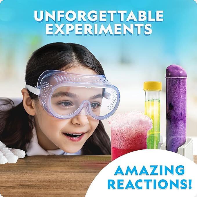 National Geographic Amazing Chemistry Set - Chemistry Kit with 100+ Science Experiments Including Crystal Growing and Reactions, Science Kit for Kids, STEM Gift for Boys and Girls (Amazon Exclusive)