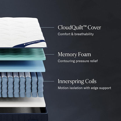 Classic 12" California King Mattress - Luxury Hybrid Gel Memory Foam - 365 Night Trial - Fiberglass Free - Forever Warranty - Mattress in a Box - CertiPUR-US Certified