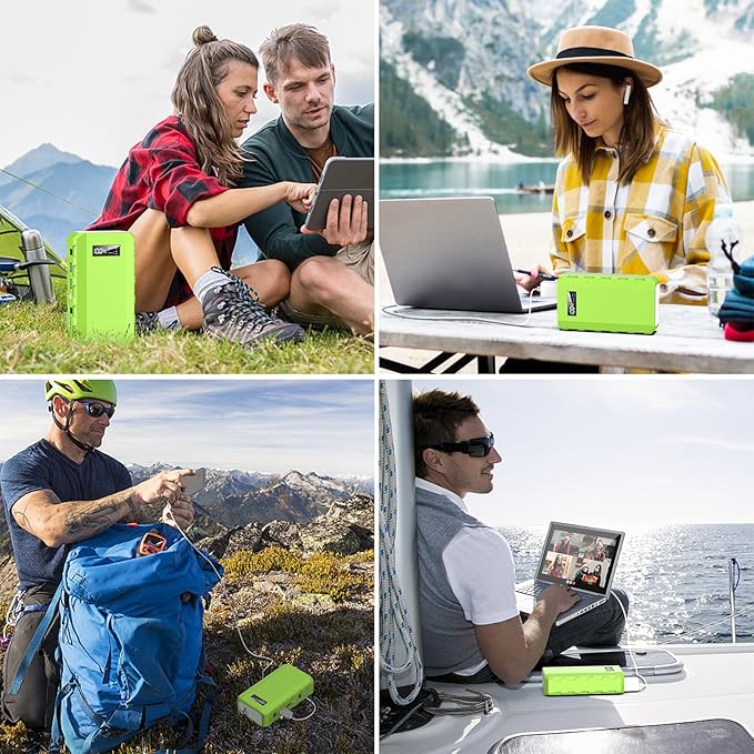 Powkey 88.8Wh Portable Power Station | 65W AC Camping & Home Backup