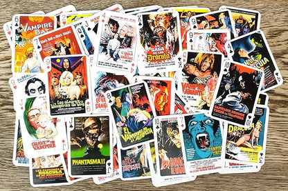 Vampires Playing Cards (Poker Deck 54 Cards All Different) Vintage Trash Horror Movie Poster Dracula Nosferatu