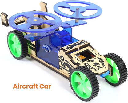 ButterflyEdufields 4in1 STEM Building Car Kits for Kids - DIY 3D Wooden Puzzle Toys, Educational STEM Gifts for Ages 6 to 12