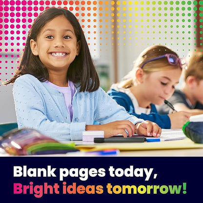 Hygloss Blank Books - Bulk 10 Pack – 4.25" x 5.5" A6 Assorted Colors – Paperback Blank Books for Kids to Write Stories, Doodle Art – Plain Drawing Sketchbook, Unlined Journal, Notebook Without Lines