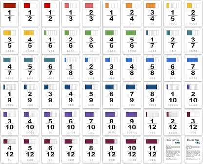 Fraction War Fun Math Game to Learn, Compare and Simplify Fractions for 2nd to 5th Grade (1 Pack) - Standard Edition