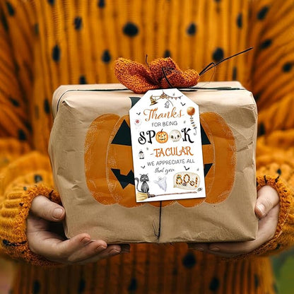 Halloween Appreciation Gift Tags, Halloween Candy Tag for Teacher, Staff, Employee, Coworker Volunteer, Office Team, Fall Appreciation Favor Tag