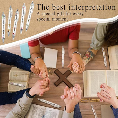 30 PCS Bible Verse Pens, Christian Pen Set, Christian Ballpoint Pens for School Office Church Supplies