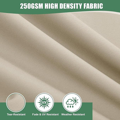Chaise Lounge Cushions Outdoor - Waterproof and Fade Resistant Sun Lounger Replacement Cushions - Patio Lounger Pads with Removable Cover for Pool, Deck, Lawn, 80 x 26 x 3 Inch, Cream